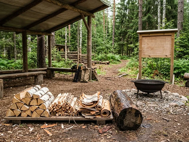Дрова для школы выживания и туризма в Икше