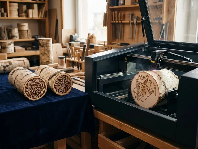 Изготовление сувенирных поленьев с гравировкой в Икше